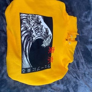 Bowery Supply Co Yellow Great Wave Hoodie